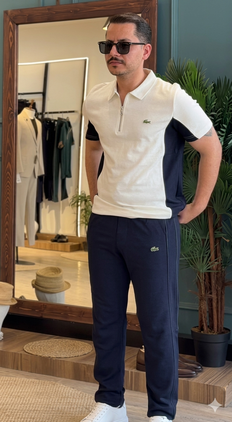 Homme Sweat-shirt unicolore & Pantalon de survêtement à poche